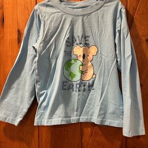 Blue Kids Shirt with Koala Print